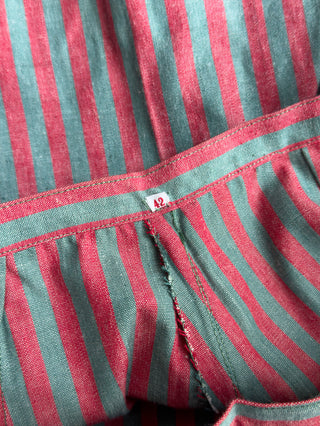 1940s French Striped Cotton Shorts