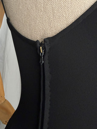 1970s Jean Charma Black Jersey Dress