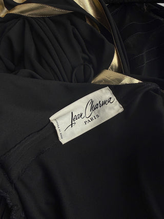 1970s Jean Charma Black Jersey Dress