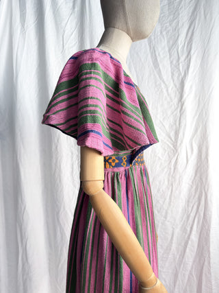 1970s Rikma Woven Cotton Dress