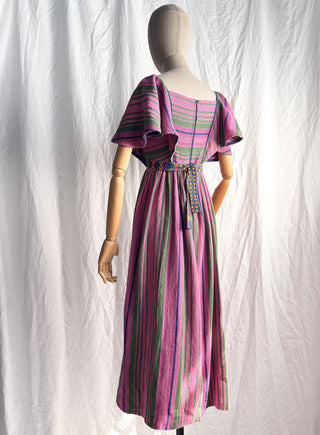 1970s Rikma Woven Cotton Dress