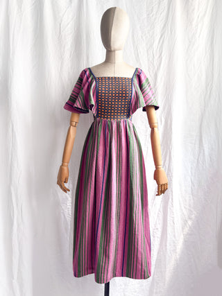 1970s Rikma Woven Cotton Dress