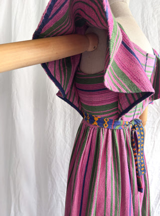 1970s Rikma Woven Cotton Dress