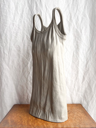 1980s Michel Harvey Bisque Porcelain Trompe L'oeil Tank Top Vase