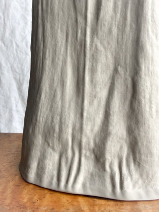 1980s Michel Harvey Bisque Porcelain Trompe L'oeil Tank Top Vase