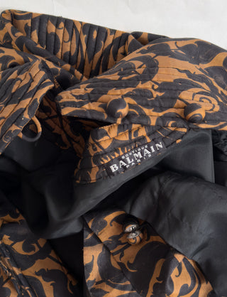 1970s Balmain Printed Thai Silk Caftan Dress |