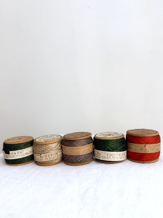 Vintage Basket of Antique Crochet & Knitting Silk