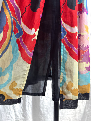 1970s Ted Lapidus Cotton Print Dress