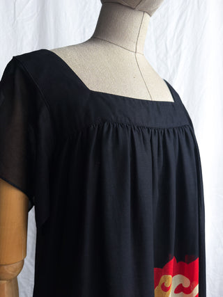 1970s Ted Lapidus Cotton Print Dress