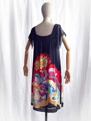 1970s Ted Lapidus Cotton Print Dress