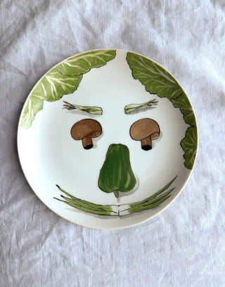 1970s Vegetable Face Salad Plates - Set of 6