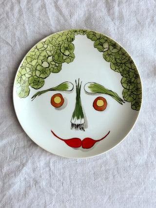 1970s Vegetable Face Salad Plates - Set of 6