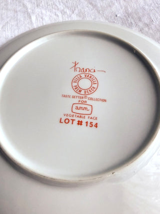 1970s Vegetable Face Salad Plates - Set of 6